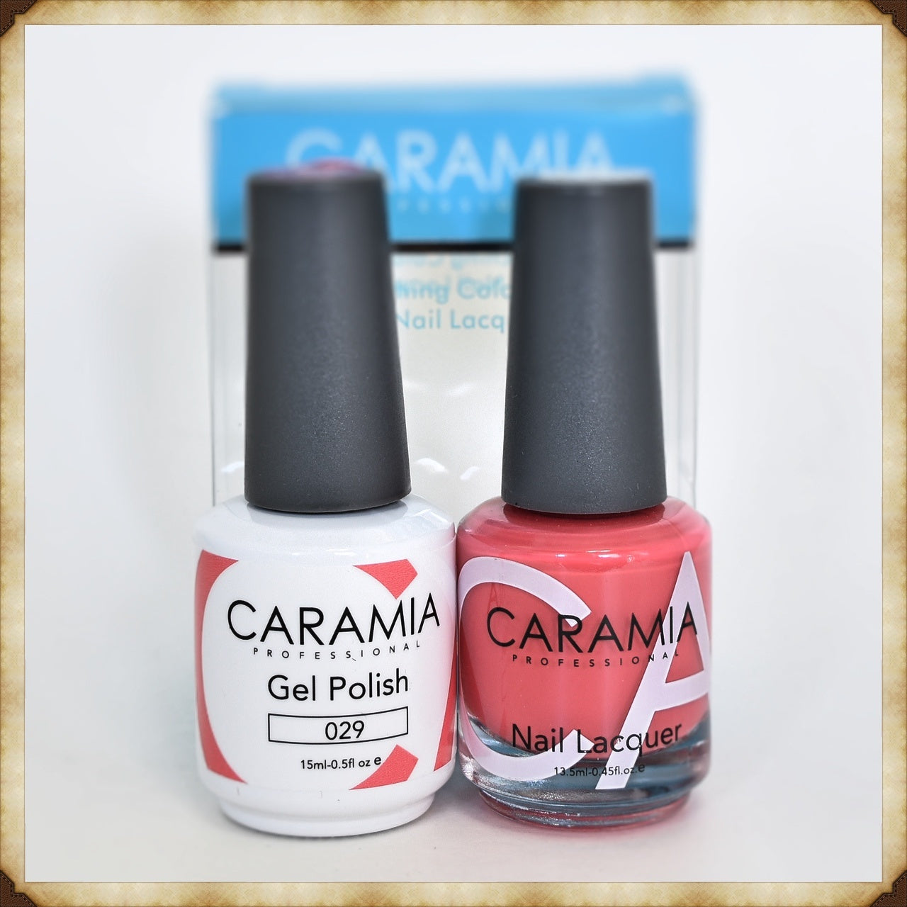 Caramia 029 Duo Set: Gel and Lacquer for a Stunning Finish