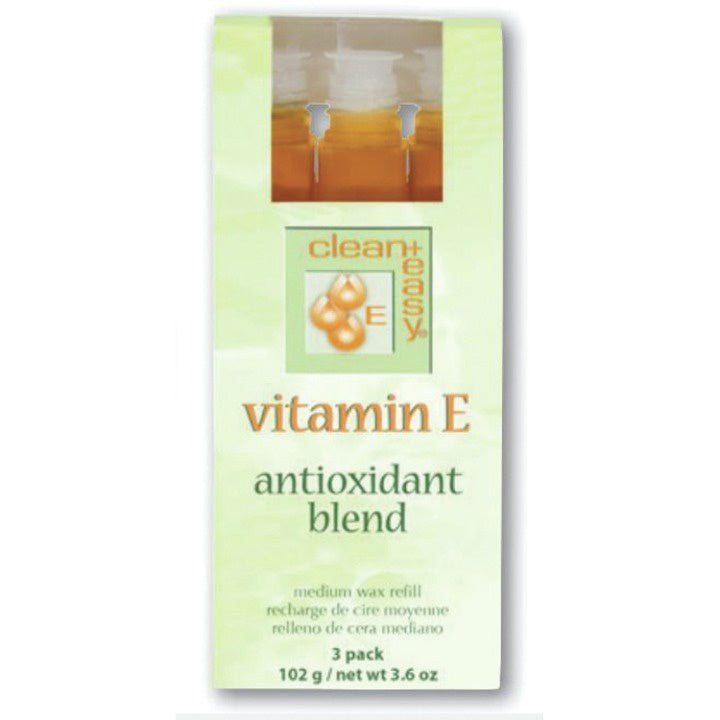 Clean & Easy Medium Vitamin E Wax Refill 3-Pack for Skin Care