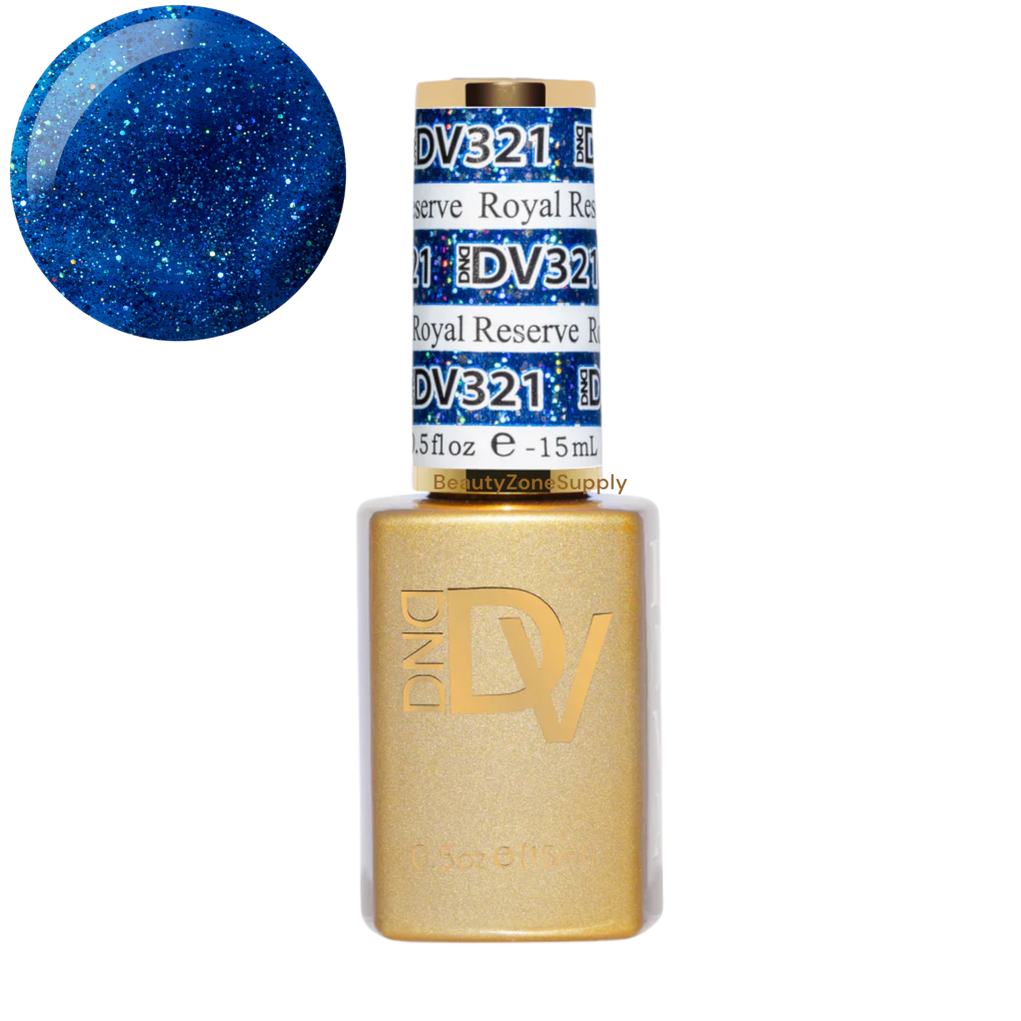 DND Diva Platinum Royal Reserve Gel Polish, 0.5 oz, Shade #321