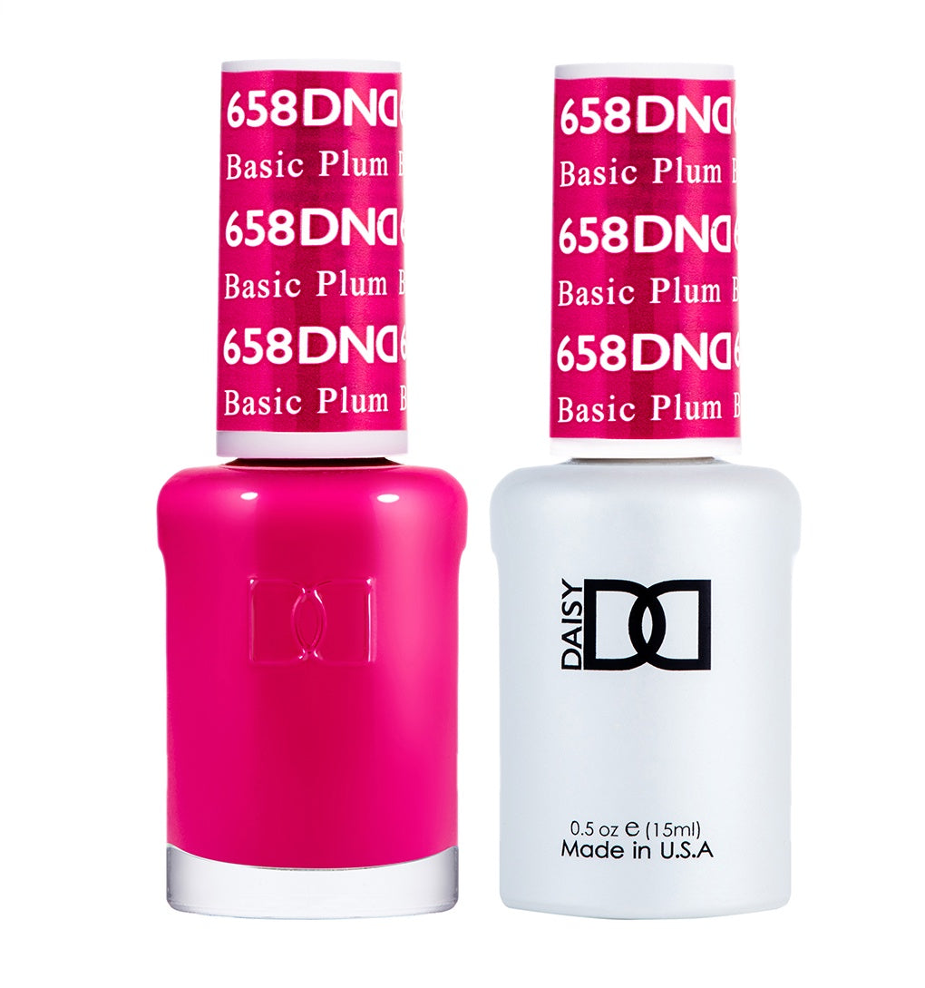 DND Dual - Purpose Gel Polish and Lacquer Set in Basic Plum Shade #658