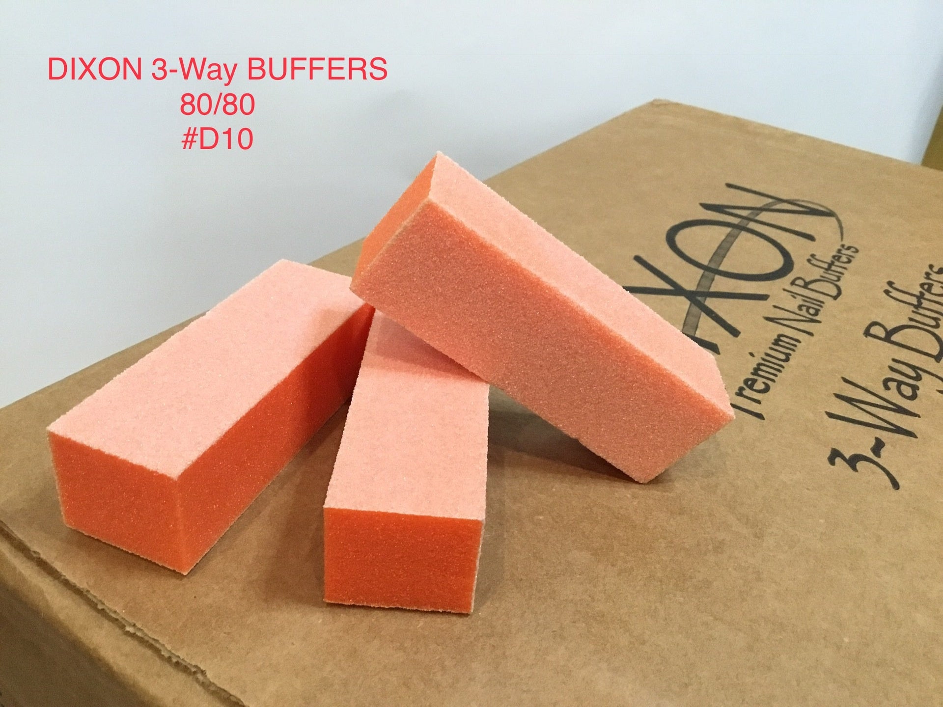 Dixon D10 Three - Way Buffer with Orange and White 80/80 Grit, Pack of 500 Pieces