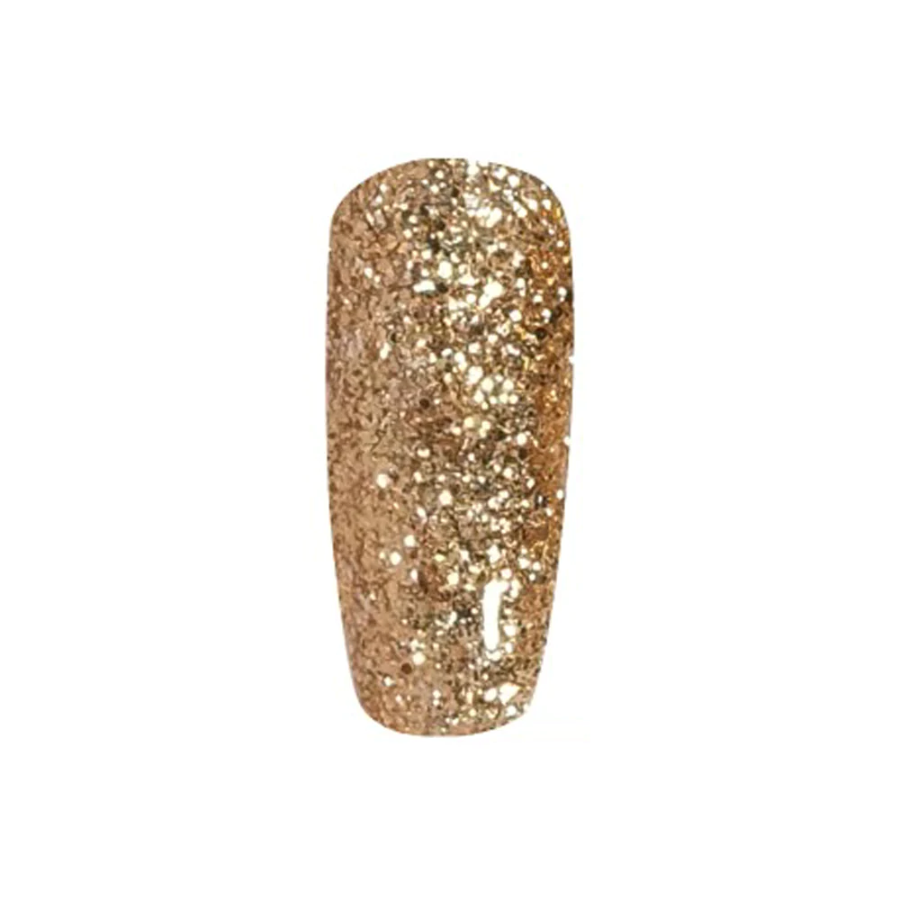 DND Brand Duo Set of Gel Nail Polish and Lacquer with Golden Aura Shimmer, Collection 2022, #911