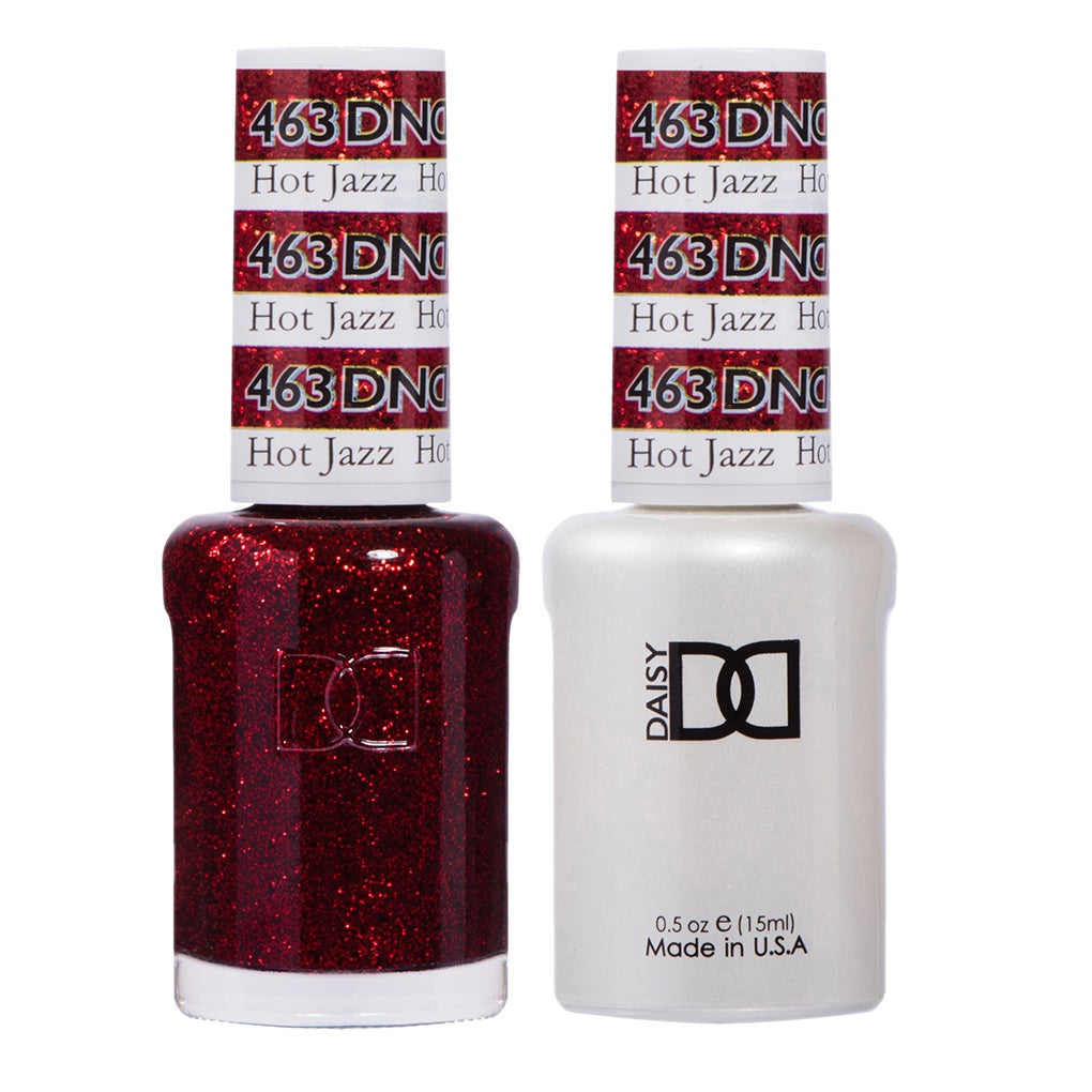 DND Duo Set of Gel Polish and Lacquer in the Vibrant Hot Jazz Shade #463