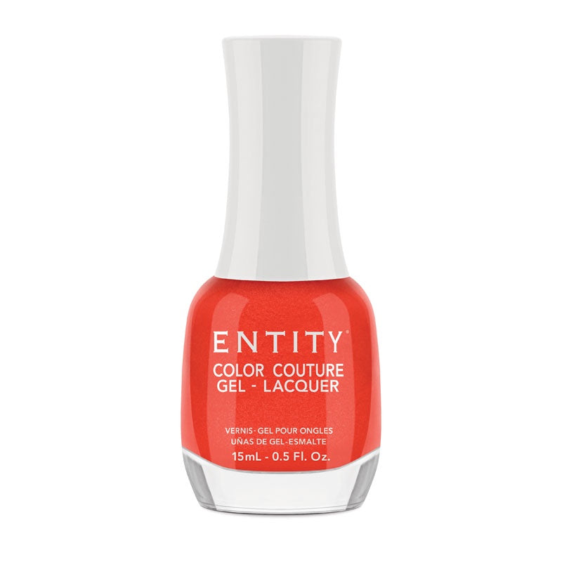 Entity Lacquer Divalicious 15 Ml Orange Glitter Nail Polish #554