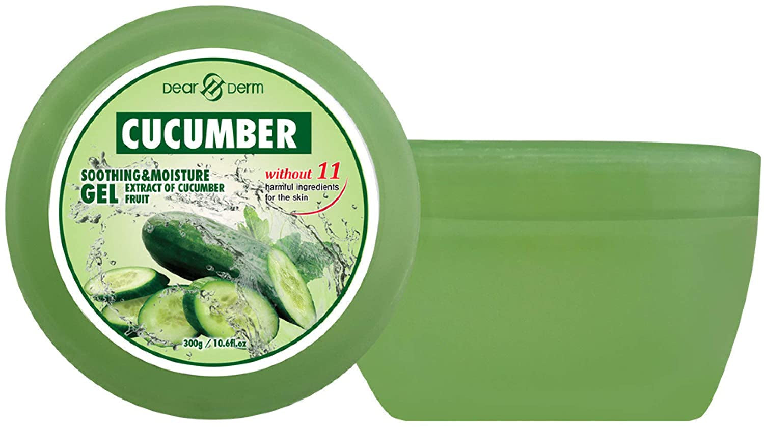 Dearderm 300G/10.6 FL. OZ Cucumber Gel for Soothing and Moisturizing Skin