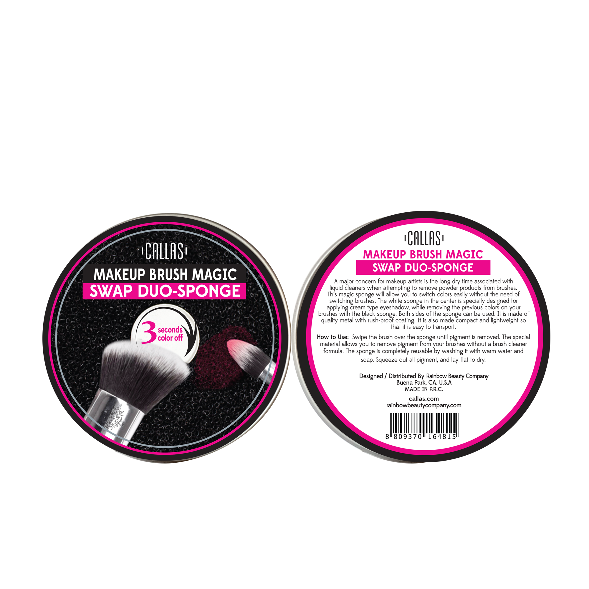 Callas Dual - Purpose Makeup Brush Color - Switching Duo - Sponge