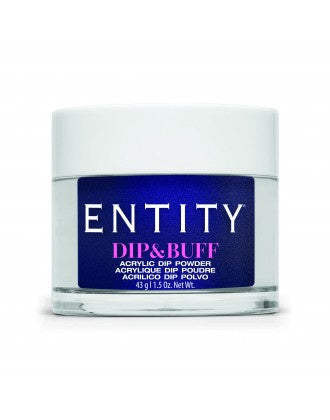 Entity Dip & Buff Nail Dip Powder Denim Diva 43 Grams | 1.5 Ounces Shimmering Navy Blue #297