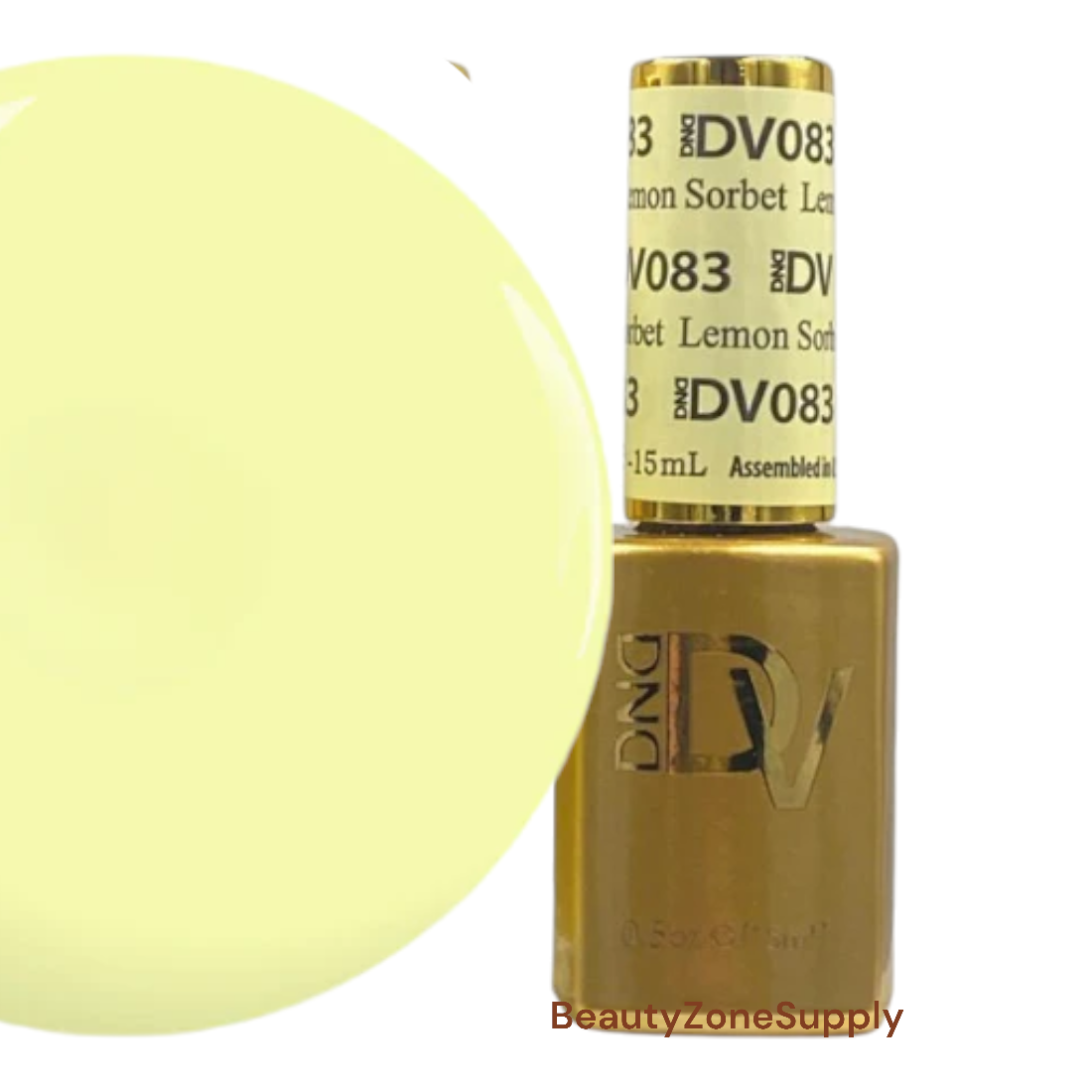 DND Diva Professional Gel Nail Polish, 0.5 oz, Shade 083 Lemon Sorbet