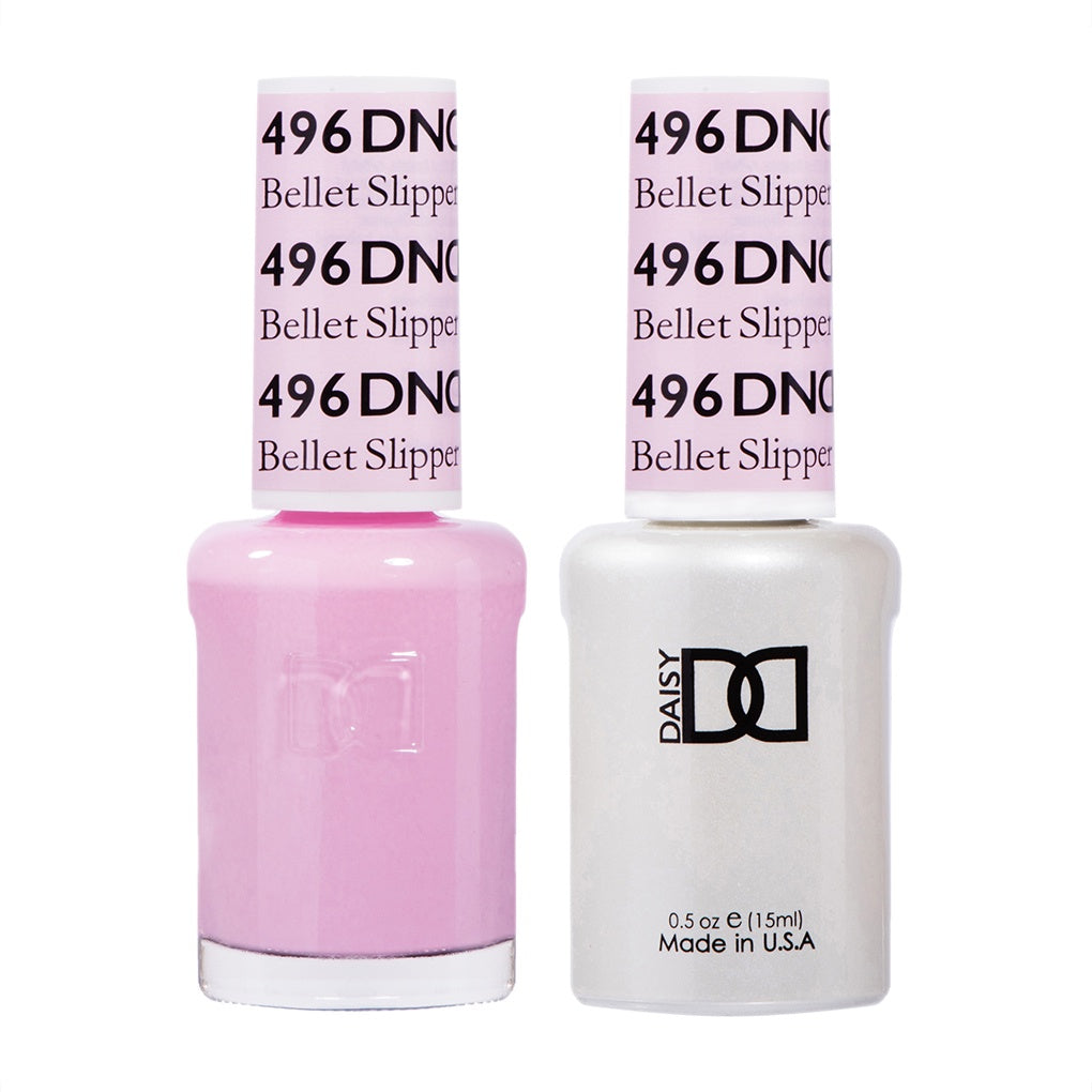 DND Duo Set: Gel Polish and Matching Lacquer for Bellet Slipper Style #496
