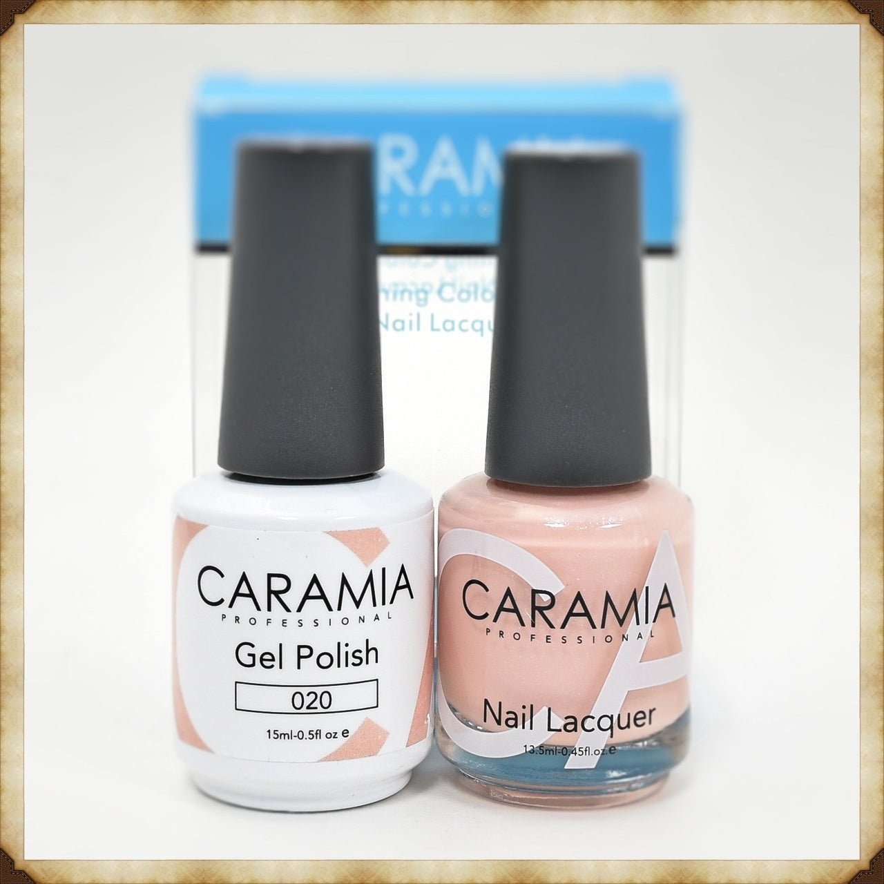Caramia Duo Set of Gel Nail Polish and Lacquer - Shade 020