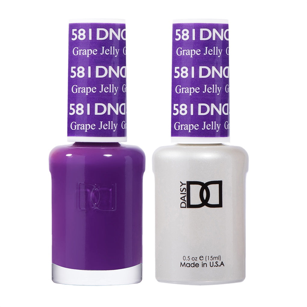 DND Duo Gel Polish and Matching Lacquer in Grape Jelly Shade #581