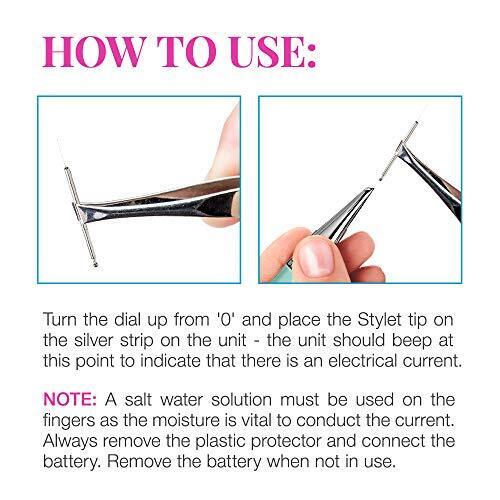 Clean & Easy Non-Laser Electrolysis 2-Pack Replacement Tips for Face and Body