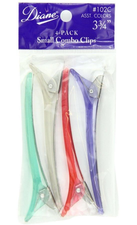 Small 3-3/4 Assorted Colors Diane Combo Clips 4-Packs D102C