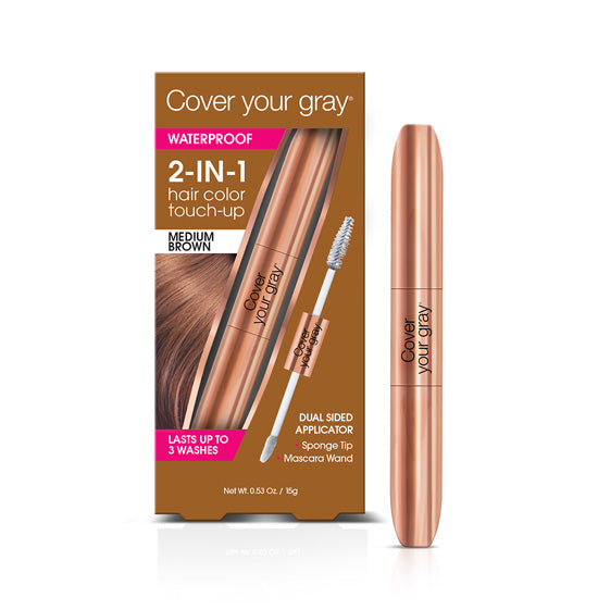 Waterproof 2-in-1 Rose Gold Touch Up for Gray Hairs, 0.35 OZ