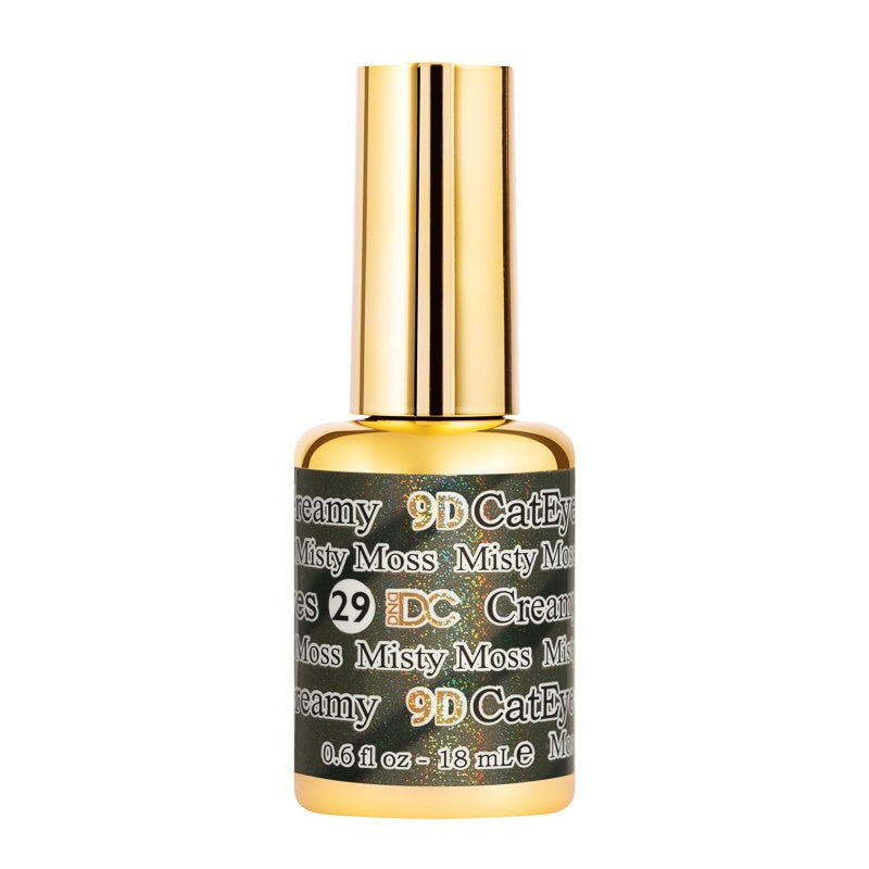 DC dnd 9D Creamy Cat Eye Gel Polish #29 - Misty Moss, 0.5 oz