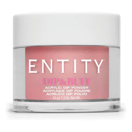 Entity Dip & Buff Nail Dip Powder Blushing Bloomers with Light Pink Shimmer, 43 Grams | 1.5 Ounces, Product Code #523
