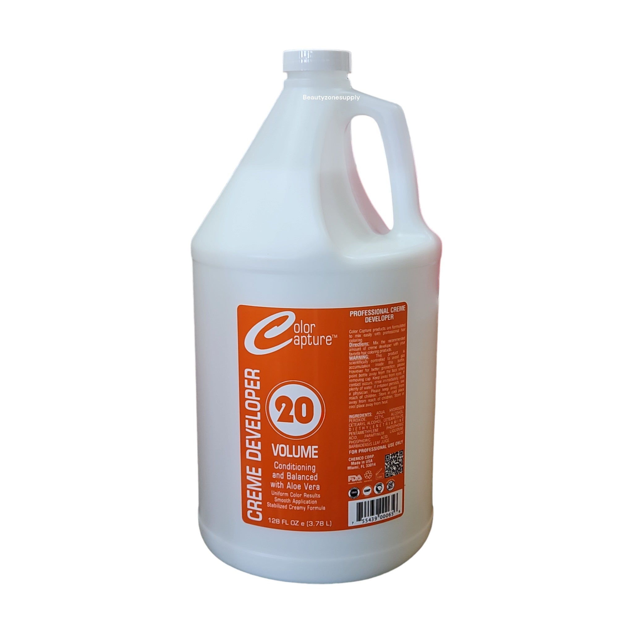 Professional Color Capture 20 Volume Cream Developer for Hair, One Gallon Size