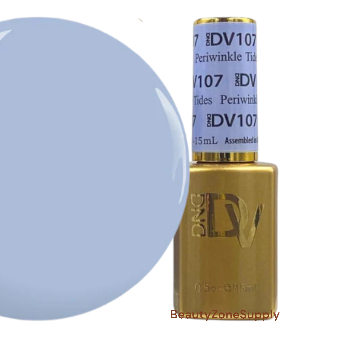 DND Diva Brand Gel Nail Polish, 0.5 Ounce Bottle, Shade 107 Tides Periwinkle