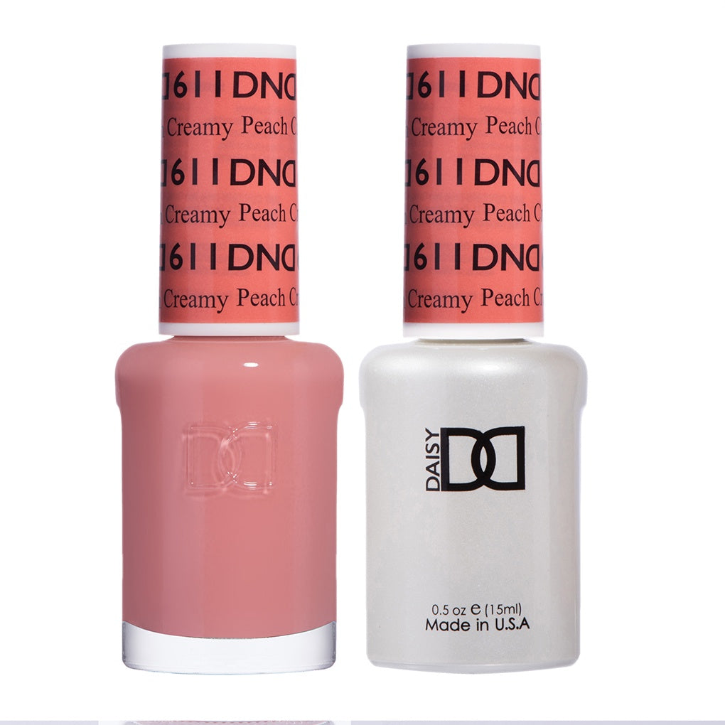 DND Duo Gel Nail Polish and Lacquer Set in Creamy Peach Shade #611
