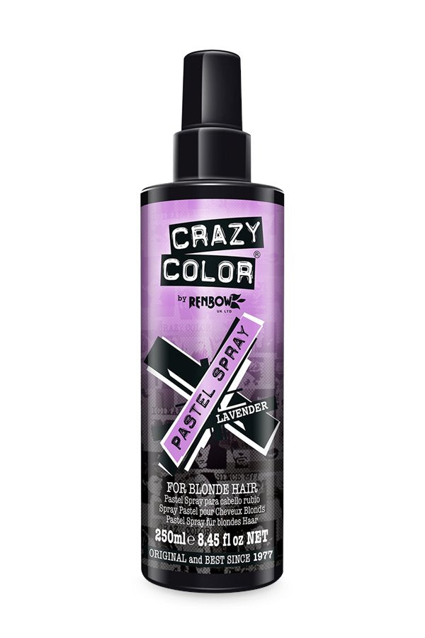 Crazy Color Temporary Pastel Hair Spray in Lavender Shade, 250mL (8.45 oz)