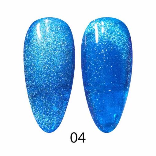 DC DND 9D Cat Eye Smoothie Gel Polish #04 - Galactic Sapphire, 0.5 Ounce