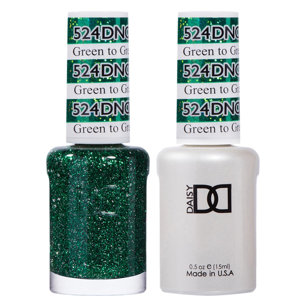 DND Duo Gel Polish and Lacquer in Stunning Green To Green #524