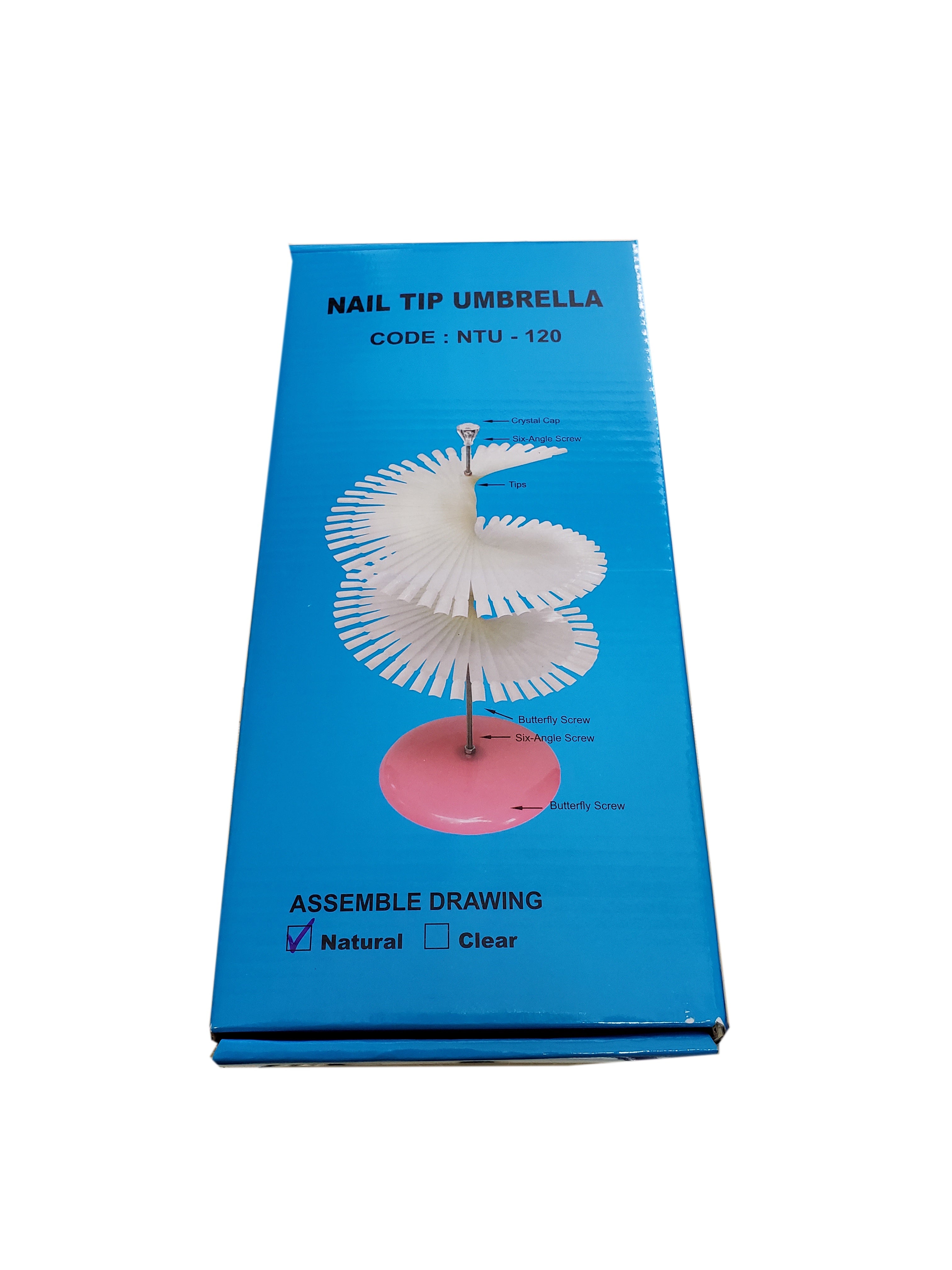 Blue Color Chart Tips Stand with 120 Tips - An Umbrella Style Product