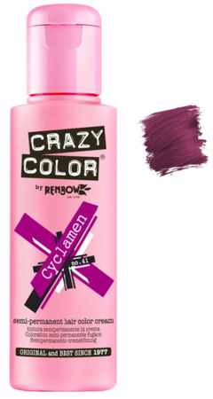 150ML 5.07 oz Crazy Color Semi - Permanent Hair Dye in Cyclamen Shade