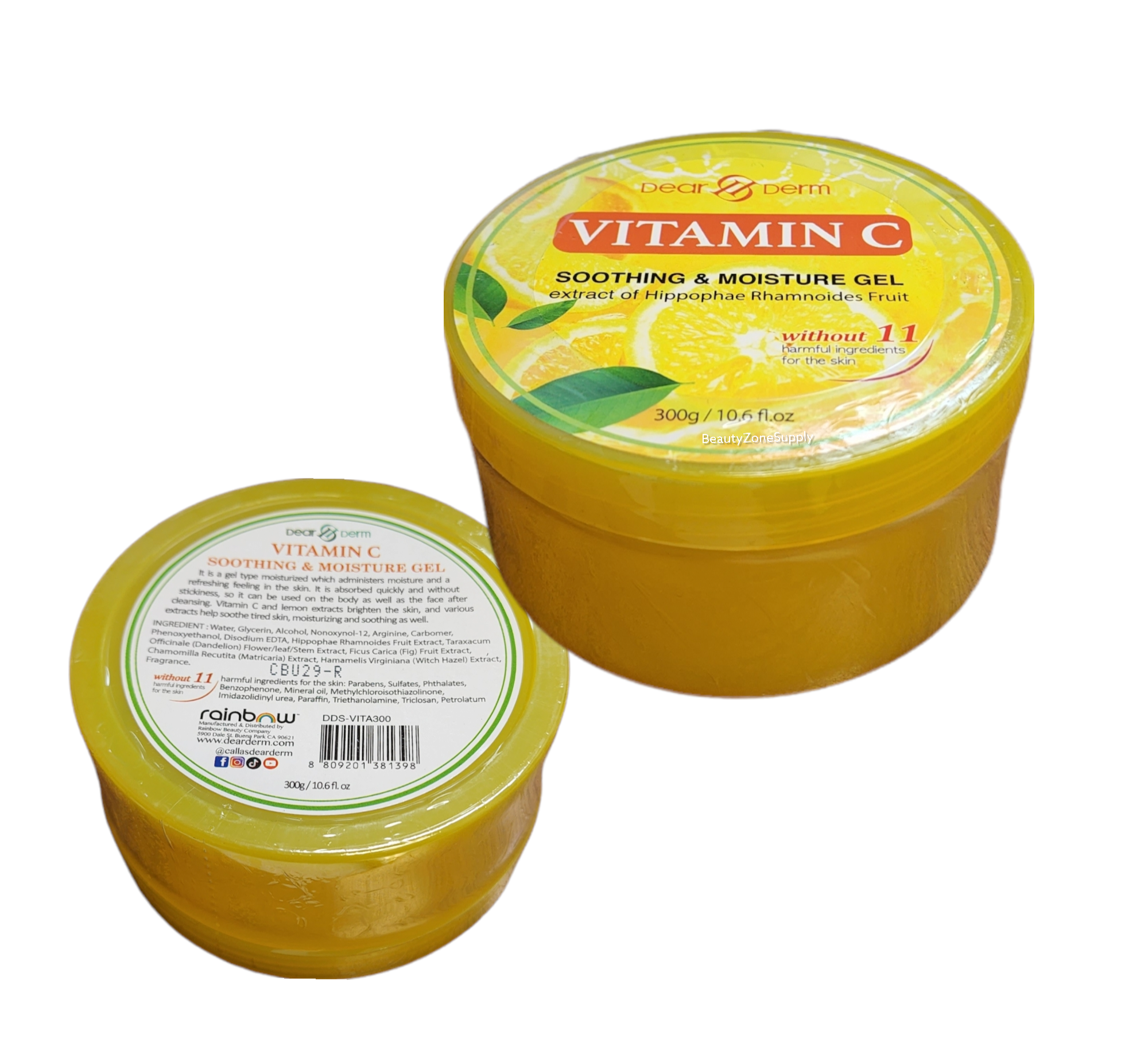 Dearderm Premium Vitamin C and Multiple Extracts Soothing & Moisturizing Gel - 10.6 fluid ounces / 300 grams
