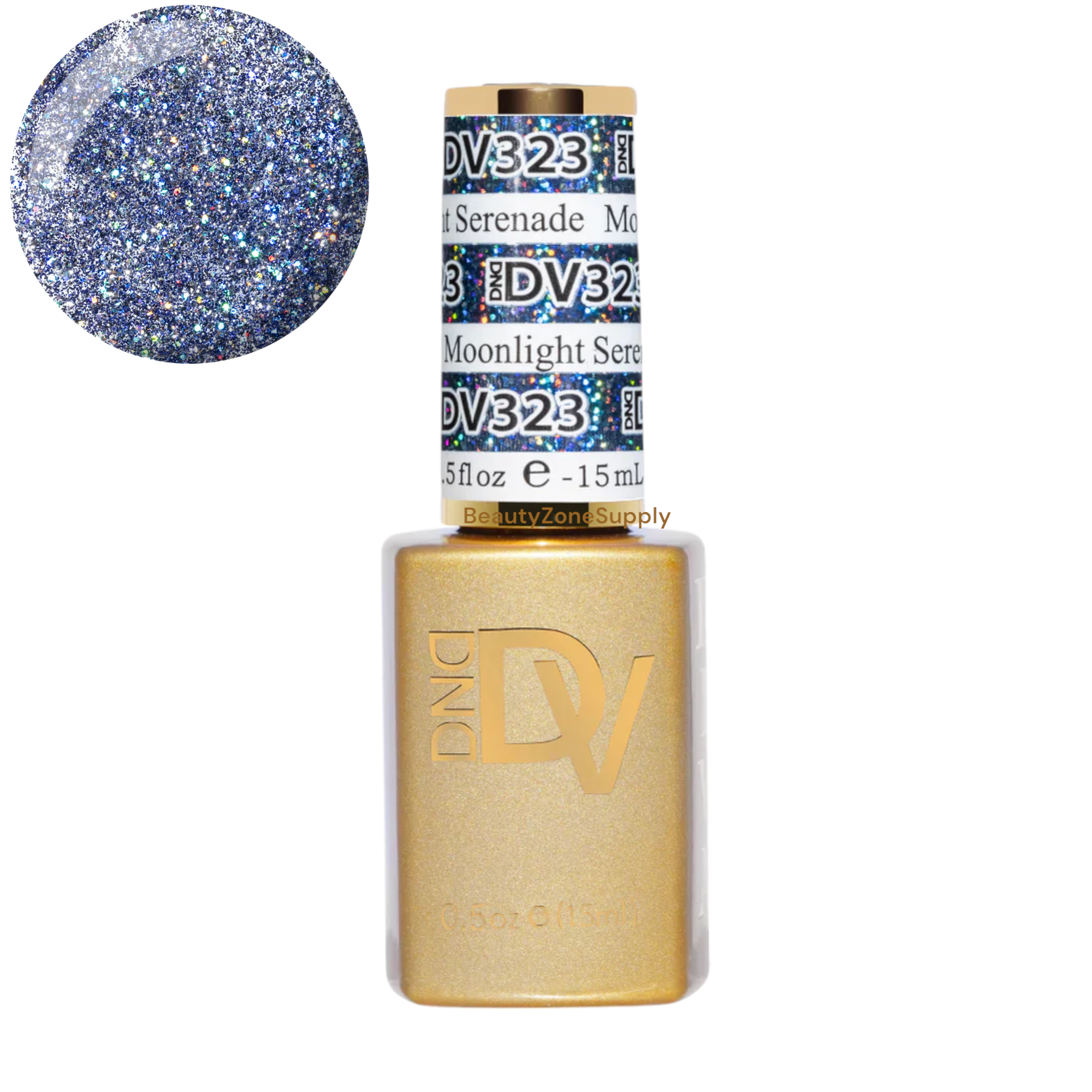 DND Diva 0.5 oz Platinum Moonlight Serenade Gel Polish #323