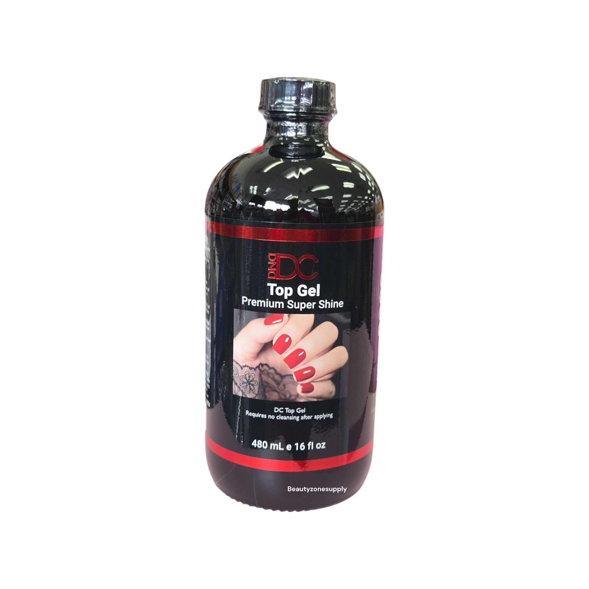 DC DND Gel Nail Polish No Wipe Top Coat Refill #900 - 16 Ounce Professional Nail Care Product