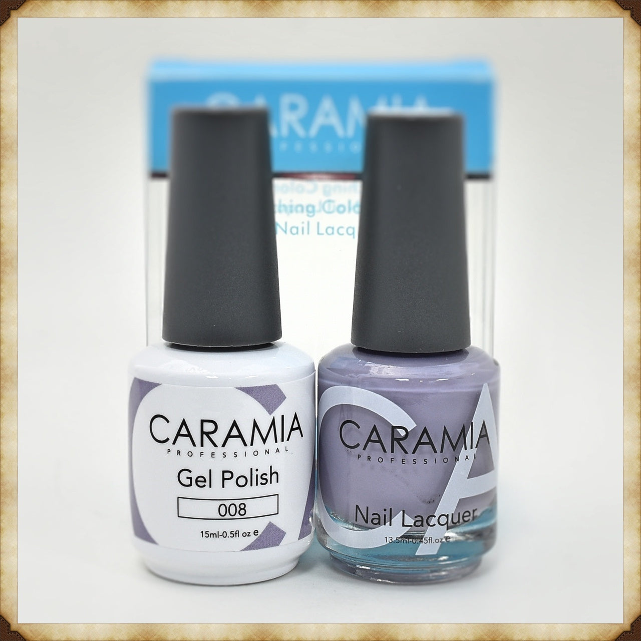 Caramia Dual - Function Gel Nail Polish and Lacquer Set, Shade 008