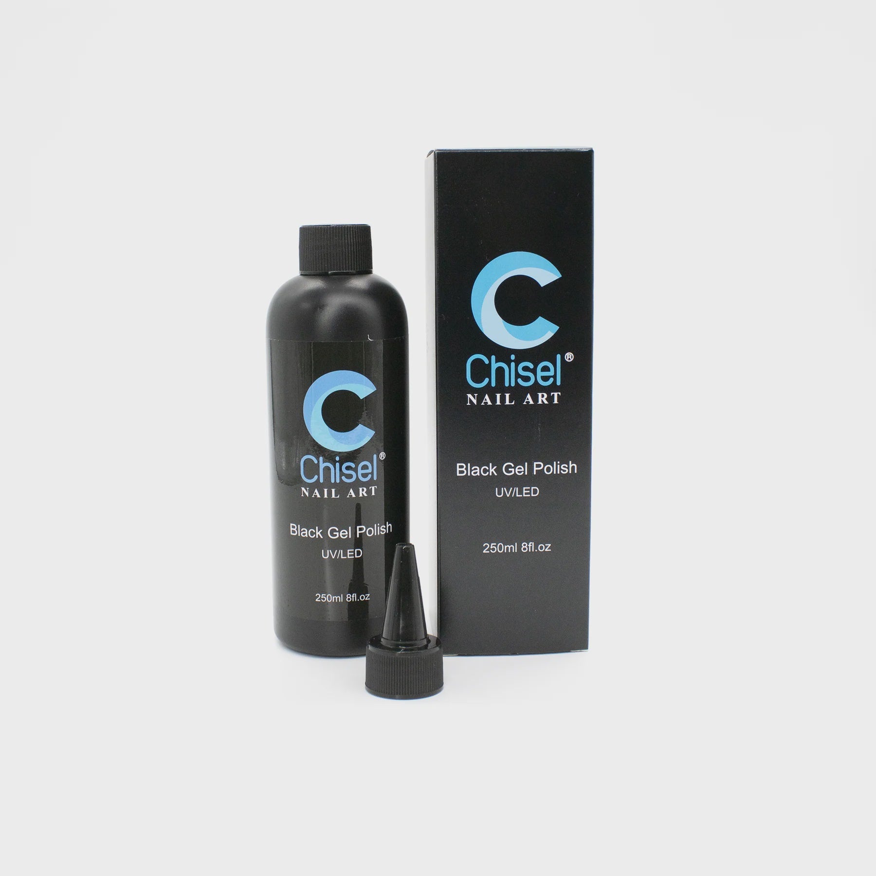 8 Oz Black Gel Refill for Chisel Nail Art Manicure Supplies