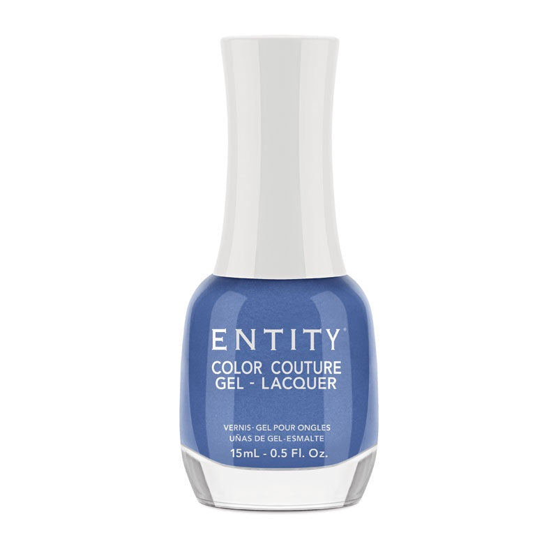 Entity Brand Blue Shimmering Nail Lacquer Bikini Style - 15 Milliliters | 0.5 Fluid Ounces, Product Code #550