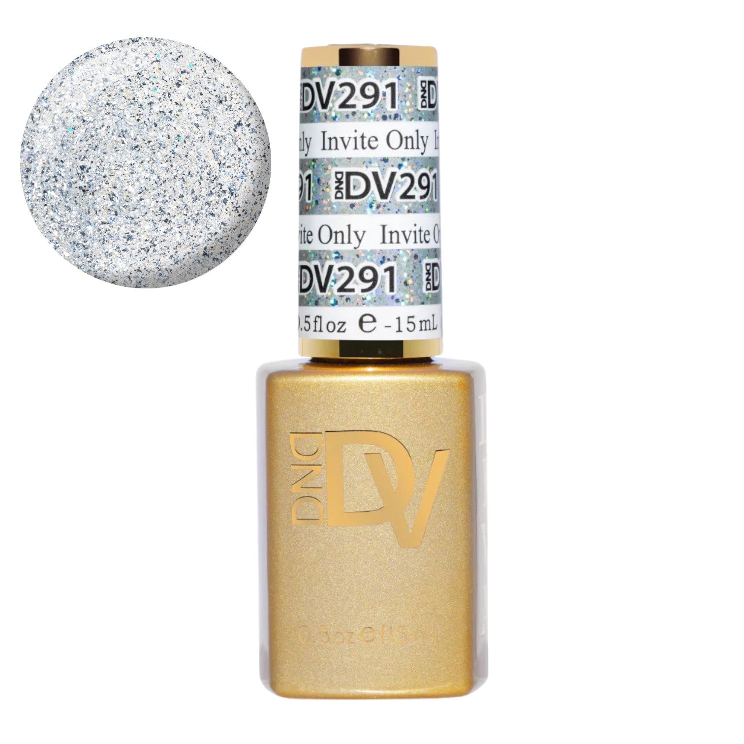 DND Diva Platinum Invite - Only Gel Polish, 0.5 oz, Shade #291