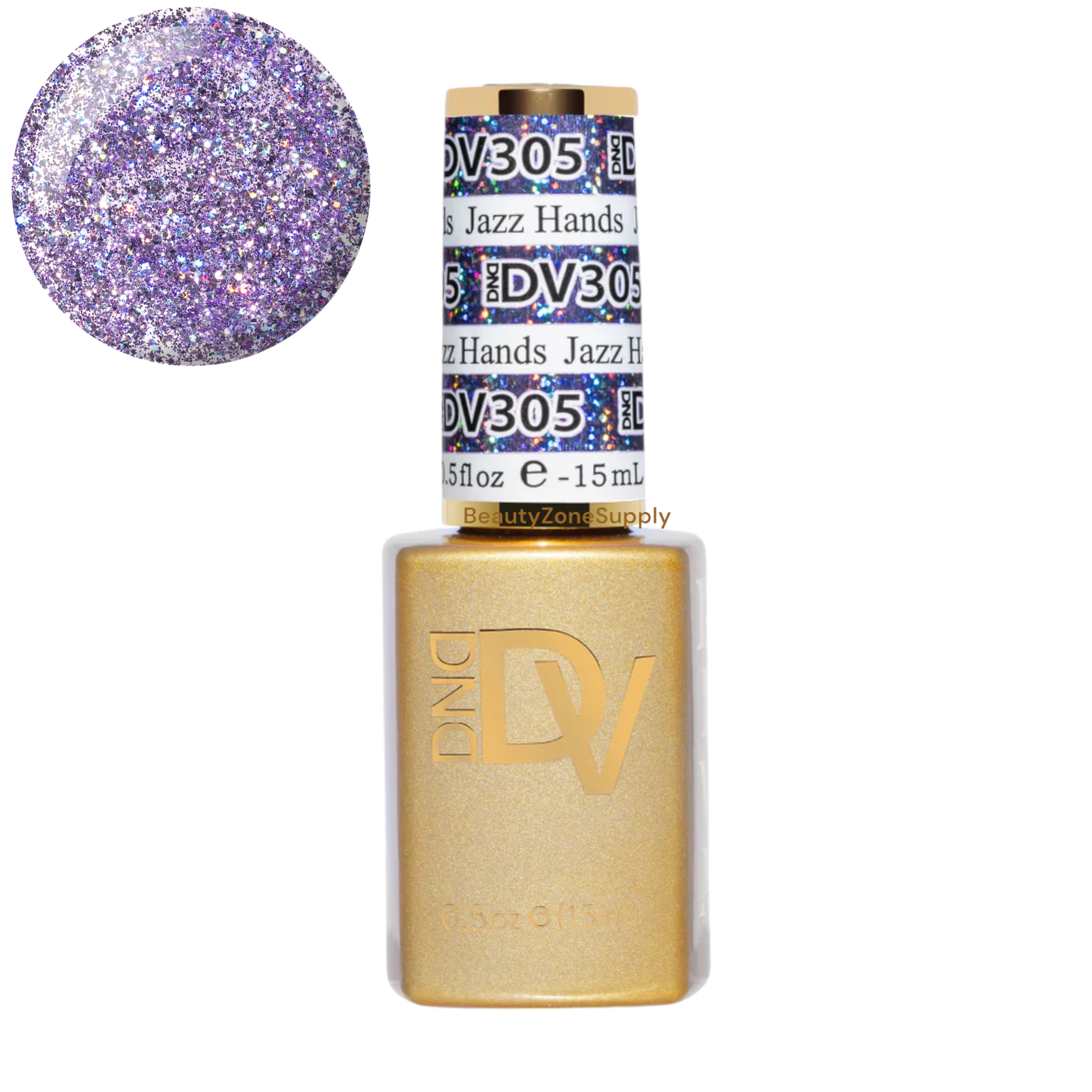 DND Diva Brand Gel Nail Polish - Platinum Jazz Hands Collection, 0.5 Ounce Size, Shade #305