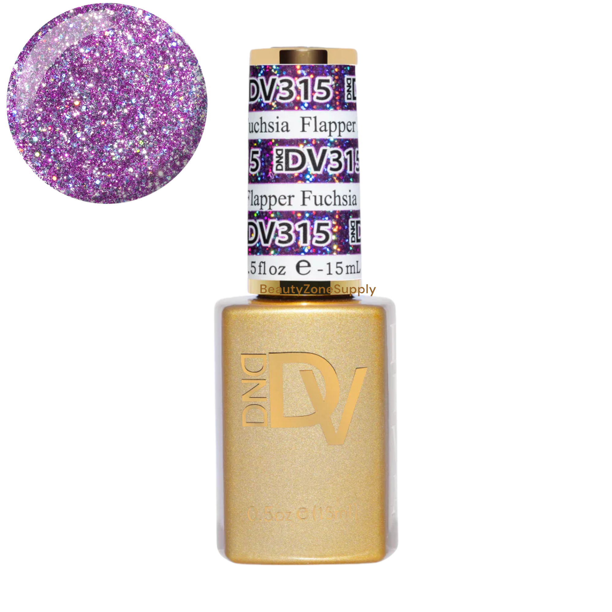 DND Diva Brand Gel Nail Polish - Platinum Fancy Fig Shade, 0.5 Ounce Size, Color Code #316