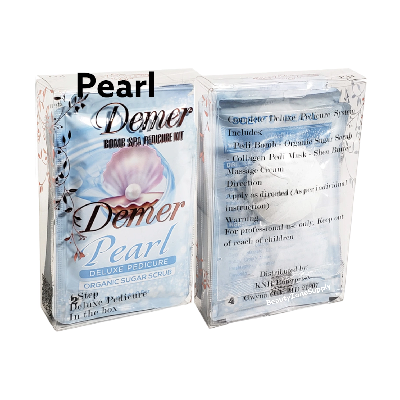 Demer Luxury 4-in-1 Spa Pedicure Bomb Set with 60-pack Pearl Collection