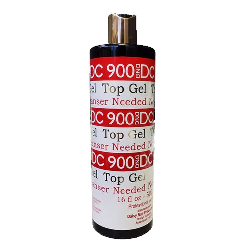 DC DND Gel Nail Polish No Wipe Top Coat Refill #900 - 16 Ounce Professional Nail Care Product