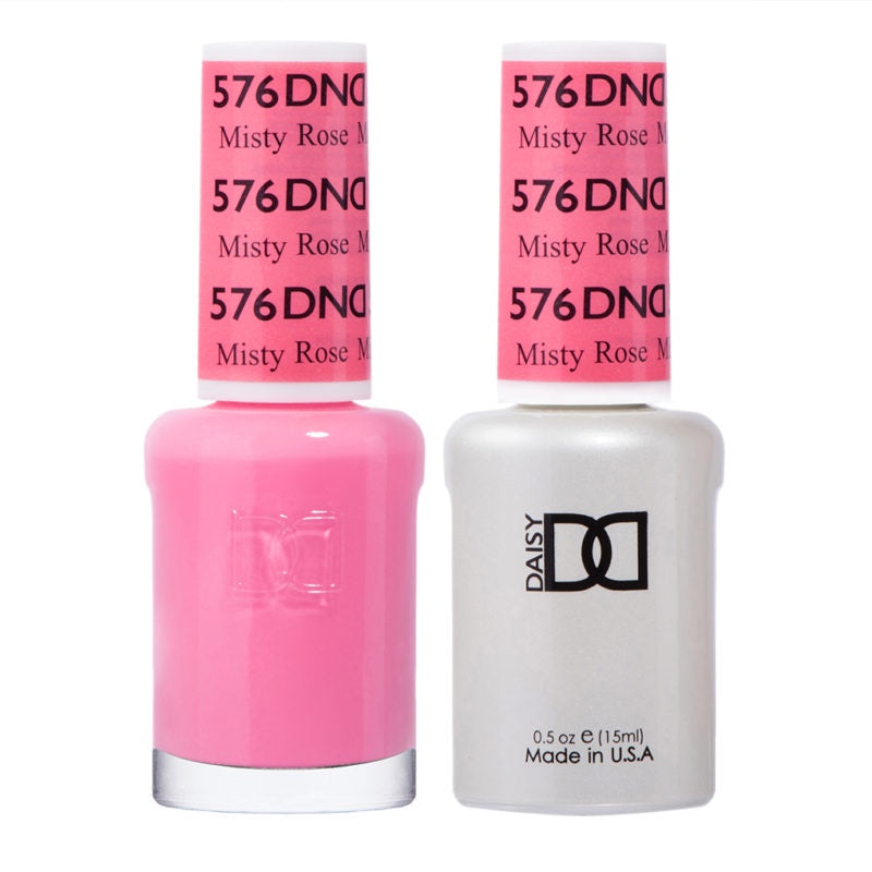 DND Duo Gel Nail Polish and Matching Lacquer in Misty Rose Color #576