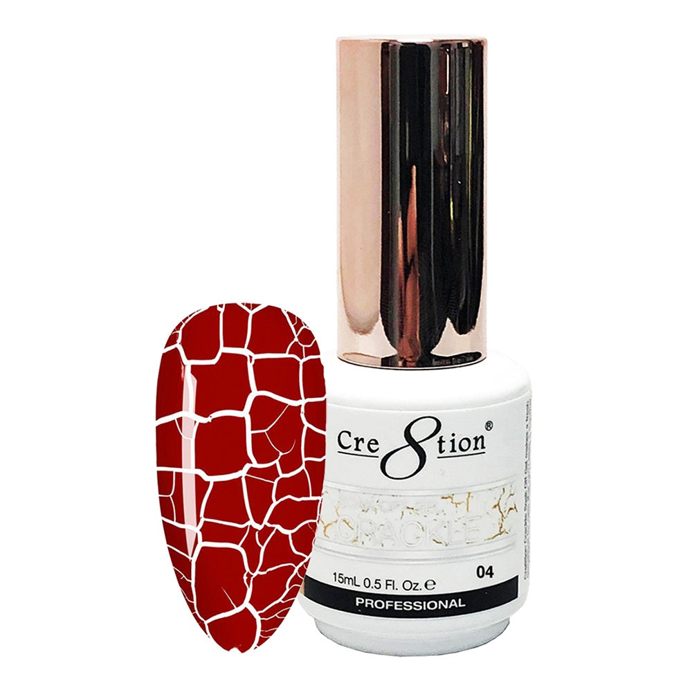 Cre8tion Brand Crackle Design Soak-Off Gel Nail Polish #04