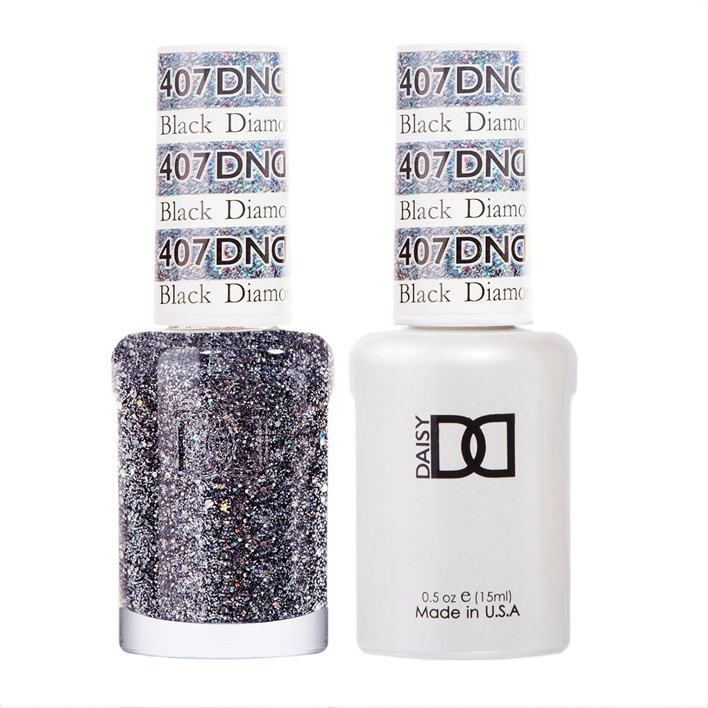 DND Duo Black Diamond Star #407 Gel Polish and Matching Lacquer