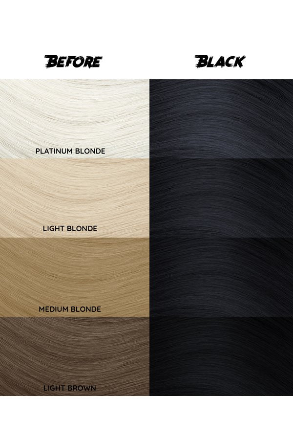 Crazy Color Semi - Permanent Hair Coloring Dye in Shade 030 Raven Black, 150ML (5.07 oz) for Stunning Hair Transformation