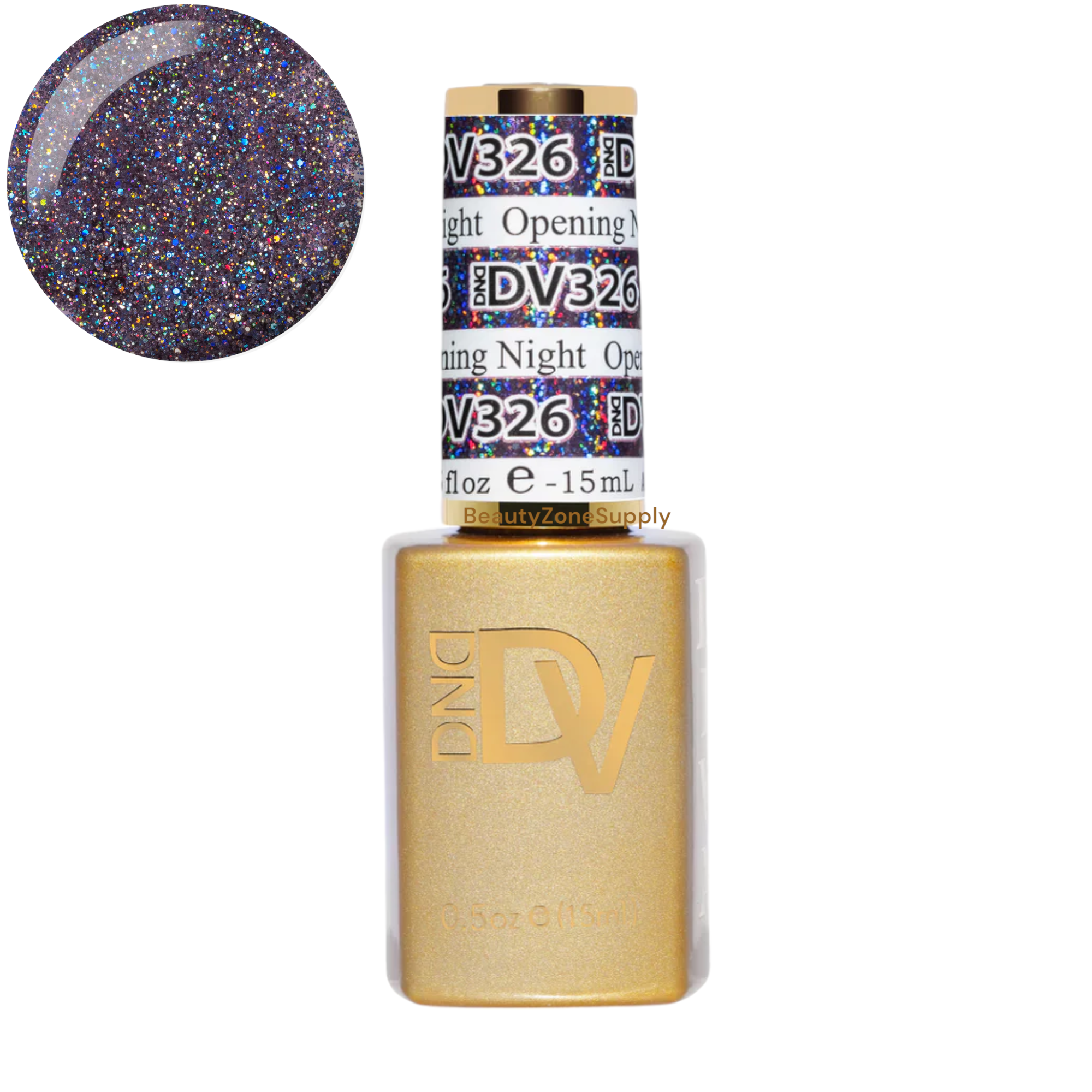 DND Diva 0.5 oz Platinum Gel Polish - Opening Night #326