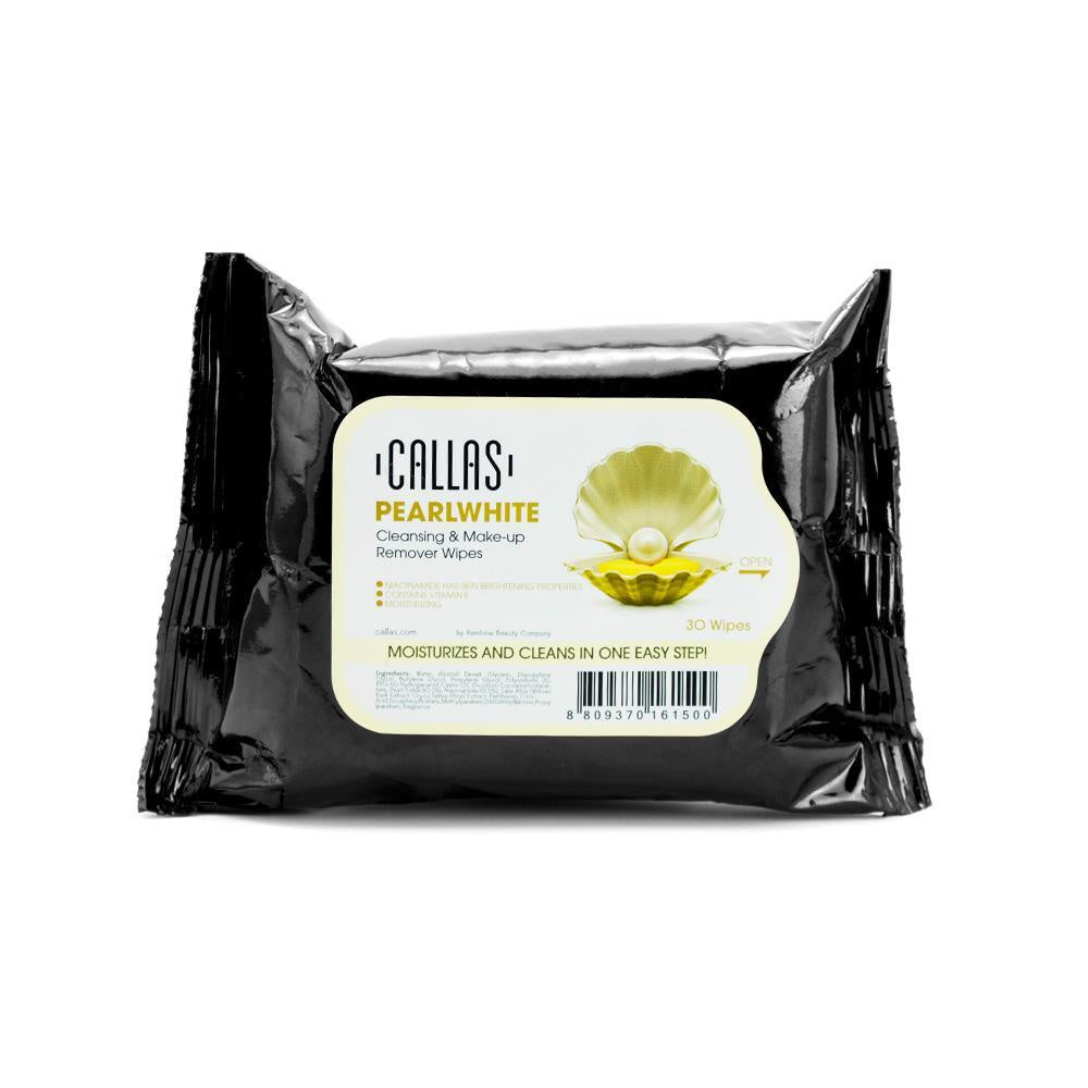 Callas Pearlwhite Facial Cleansing and Makeup Remover Wipes - Pack of 30