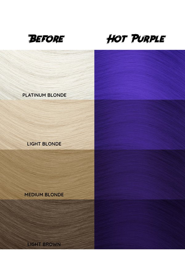 Crazy Color Semi - Permanent Hair Coloring Product: 062 Hot Purple Shade, 150ML (5.07 oz) for Stunning Hair Transformation