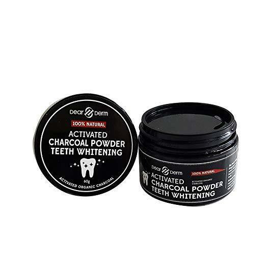 Dearderm Premium Activated Charcoal Powder for Teeth Whitening and Oral Care