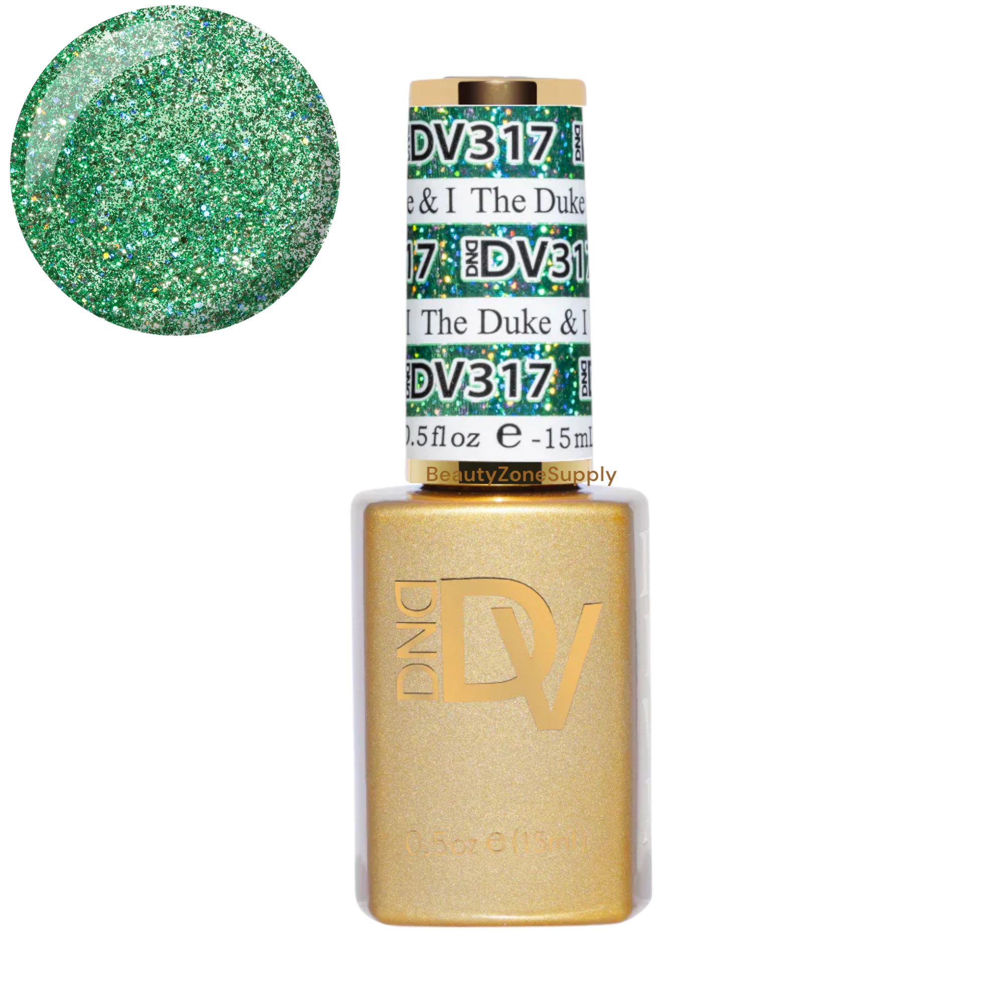 DND Diva Platinum Gel Polish - The Duke & I, 0.5 oz #317