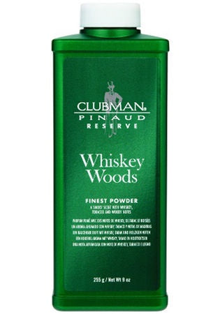 Clubman Premium Whiskey Woods Fragranced Body Powder - 9 oz (255 g)