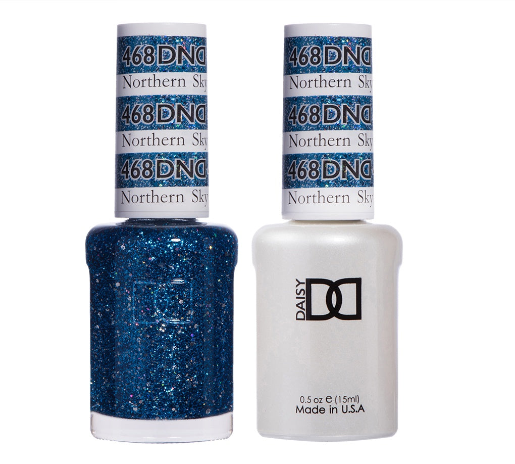 DND Duo: Stunning Northern Sky Gel Polish & Lacquer Set #468